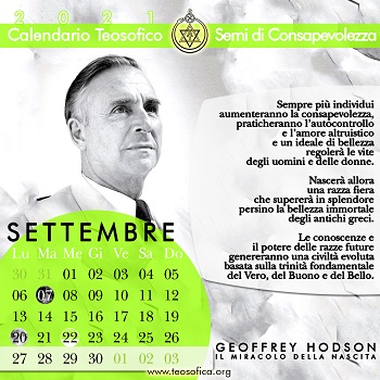 Calendario Teosofico settembre 2021