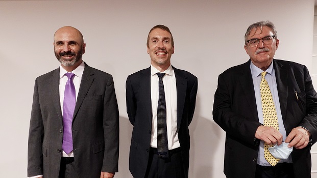 Conferenza di Christian Greco per il 40° anniversario del Gruppo "Aurora" di Vicenza - A. Stagni, C. Greco e A. Girardi (settembre 2021)