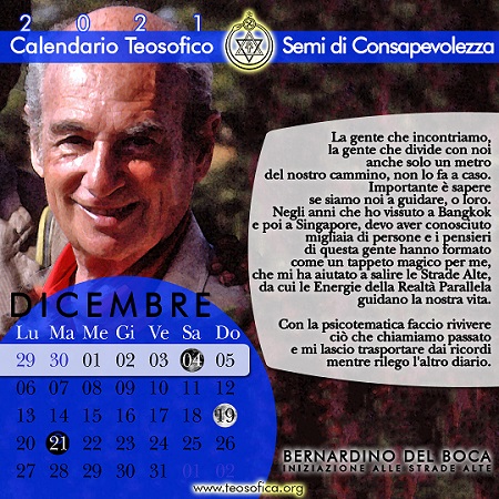 Calendario Teosofico di dicembre