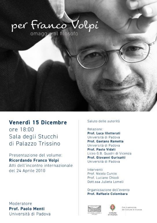 Per Franco Volpi