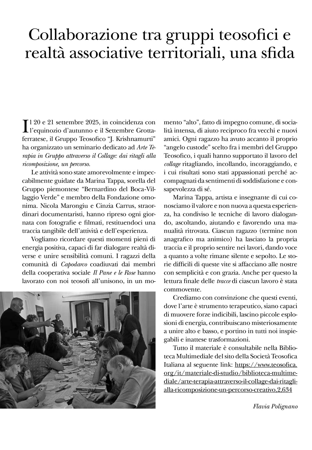 Ordine Teosofico di Servizio - gennaio-febbraio 2026