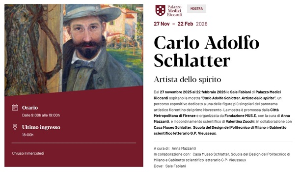 mostra a Firenze su Carlo Adolfo Schlatter